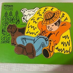 Vintage Playskool Board Puzzle - Little Boy Blue